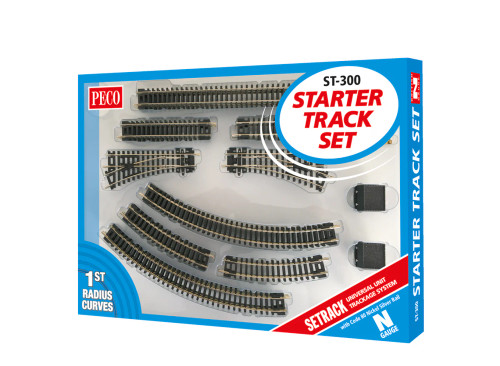Peco ~ N Scale ~ Starter Train Track Set ~ 1st Radius ~ ST-300