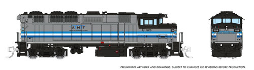 Rapido ~ N Scale ~ F59PH ~ DC/DCC/Sound ~ AMT Montreal #532 ~ 519504