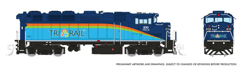 Rapido ~ N Scale ~ F59PH ~ DC/DCC/Sound ~ TriRail #831 ~ 519524