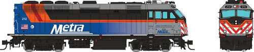 Rapido ~ N Scale ~ F40PHM-2 ~ DC/Silent ~ Metra #212 ~ 583007