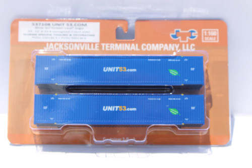Jacksonville Terminal JTC ~ N Scale ~ Unit 53.com 53' HIGH CUBE 8-55-8 corrugated containers ~ 537108