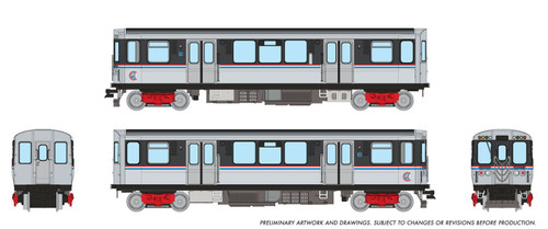 Rapido ~ N Scale ~ CTA 2600-series L ~ 2-Car Pair (DC/DCC/Sound) ~ Chicago CTA ~ 588502 Rapido ~ N Scale ~ CTA 2600-series L ~ 2-Car Pair (DC/DCC/Sound) ~ Chicago CTA ~ 588502