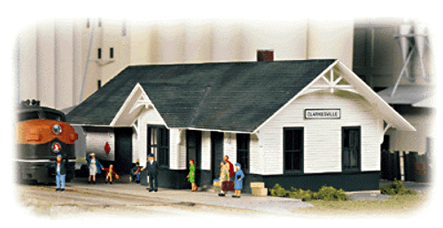 Walthers Cornerstone ~ HO Scale ~ Clarkesville Depot ~ Kit ~ 933-3240