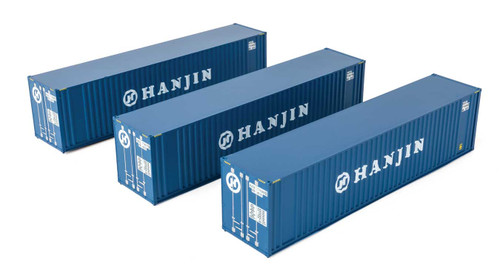Walthers SceneMaster ~ HO Scale ~ 40' Flat Panel Container ~ 3-Pack ~ Hanjin ~ 949-18201 Walthers SceneMaster ~ HO Scale ~ 40' Flat Panel Container ~ 3-Pack ~ Hanjin ~ 949-18201