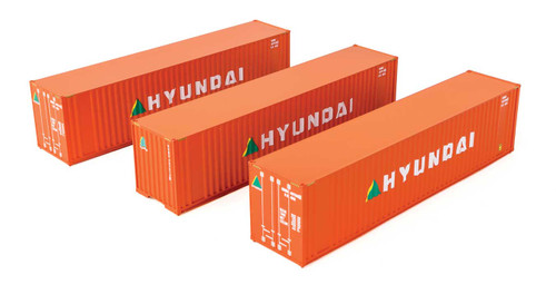 Walthers SceneMaster ~ HO Scale ~ 40' Flat Panel Container ~ 3-Pack ~ Hyundai ~ 949-18203 Walthers SceneMaster ~ HO Scale ~ 40' Flat Panel Container ~ 3-Pack ~ Hyundai ~ 949-18203