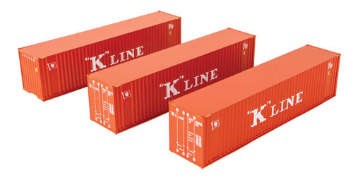 Walthers SceneMaster ~ HO Scale ~ 40' Flat Panel Container ~ 3-Pack ~ K-Line ~ 949-18204 Walthers SceneMaster ~ HO Scale ~ 40' Flat Panel Container ~ 3-Pack ~ K-Line ~ 949-18204