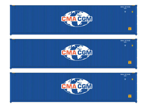 Walthers SceneMaster ~ HO Scale ~ Corrugated Container ~ 3 Pack ~ CMA-CGM ~ 949-18251 Walthers SceneMaster ~ HO Scale ~ Corrugated Container ~ 3 Pack ~ CMA-CGM ~ 949-18251