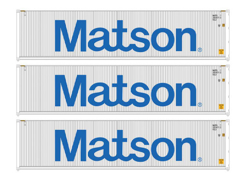 Walthers SceneMaster HO ~ Corrugated Container ~ 3 Pack ~ Matson ~ 949-18253 Walthers SceneMaster HO ~ Corrugated Container ~ 3 Pack ~ Matson ~ 949-18253