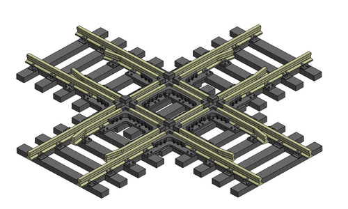 Walthers Track ~ HO Scale ~ 90-Degree Crossing ~ Code 83 ~ 948-83090