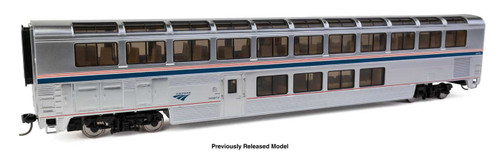 WalthersProto ~ HO Scale ~ 85' Superliner I Lounge ~ Lighted ~ Amtrak #33002 ~ 920-12046