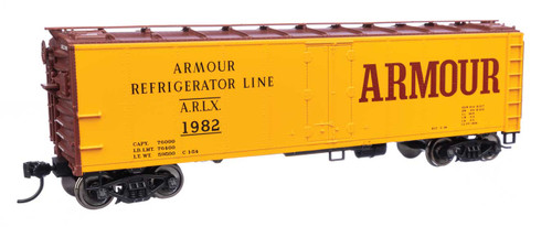 Walthers Mainline ~ HO Scale ~ 40' Steel Reefer with Dreadnaught Ends ~ Armour Refrigerator Line #1882 ~ 910-41404