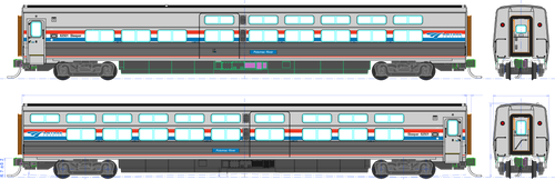 Kato ~ HO Scale ~ Viewliner II Sleeper ~ Amtrak #62518 ~ Lighted ~ 35-6222-1