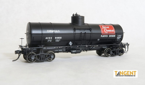 Tangent Scale Models ~ HO Scale ~ 1917-design 10000 Gal. Tank Car ~ Allied Chemical ACDX #84800 ~ 19063-01