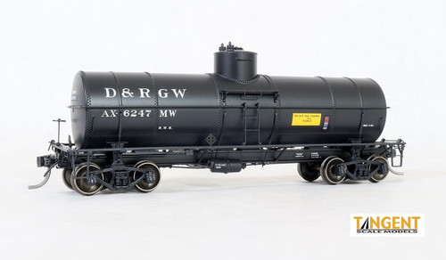 Tangent ~ HO Scale ~ GATC 1917-design 10000 Gal. Tank Car ~ Denver & Rio Grande Western #AX6249 ~ 19068-04