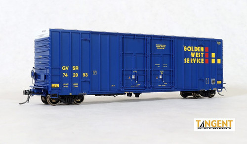Tangent ~ HO Scale ~ Gunderson 6089 50′ High Cube Boxcar ~ Golden West Service #742025 ~ 29013-03