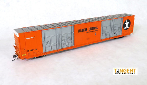 Tangent ~ HO Scale ~ Greenville 86′ Quad Plug Door Box Car ~ Illinois Central #680041 ~ 25519-03 Tangent ~ HO Scale ~ Greenville 86′ Quad Plug Door Box Car ~ Illinois Central #680041 ~ 25519-03