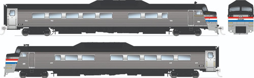 Rapido ~ HO Scale ~ Budd Roger Williams 2-Car Set ~ Amtrak ~ DC/Silent ~ 16406