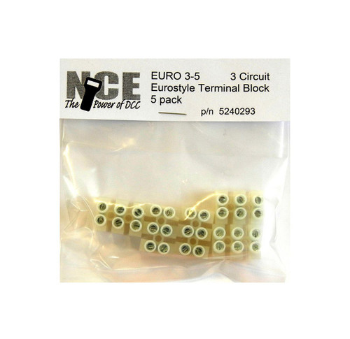 NCE ~ Euro3-5 Eurostyle Terminal Strip ~ 3 Circuit ~ 0293
