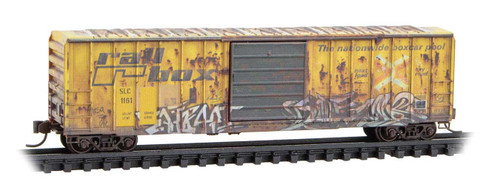 Micro Trains ~ N Scale ~ 50' Rib Side Boxcar ~ San Luis Central #1161 ~ MIC02544442