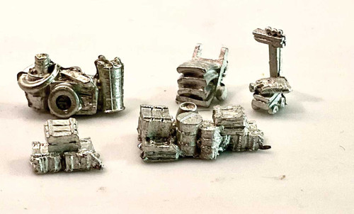 Bar Mills LLC ~ N Scale ~ Assorted Street Stuff ~ Unpainted ~ 5 Pieces ~ 1005