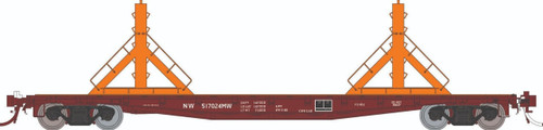 Rapido ~ HO Scale ~ F30D 50' Rail Flat Car ~ Norfolk & Western #517024 ~ 138406-517024