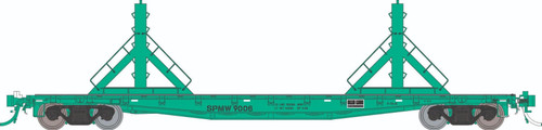 Rapido ~ HO Scale ~ F30D 50' Rail Flat Car ~ 6-Pack ~ Southern Pacific MOW ~ 138408
