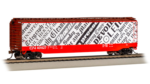 Bachmann ~ HO Scale ~ 50' Plug Door Box Car ~ Canadian National #401527 ~ 18023