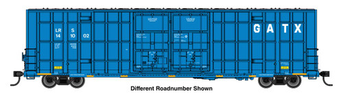 WalthersMainline ~ HO Scale ~ 60' High Cube Plate F Horizontal Post Boxcar ~ GATX Leasing LRS #141099 ~ 910-3107