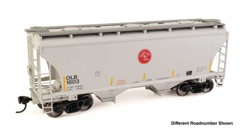 WalthersMainline ~ HO Scale ~ 39' Trinity 3281 2-Bay Covered Hopper ~ Omaha, Lincoln & Beatrice #1820 ~ 910-49323