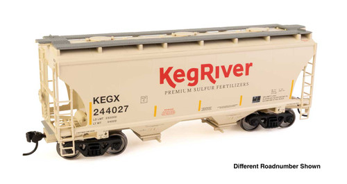 WalthersMainline ~ HO Scale ~ 39' Trinity 3281 2-Bay Covered Hopper ~ Keg River #244197 ~ 910-49316