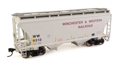 WalthersMainline ~ HO Scale ~ 39' Trinity 3281 2-Bay Covered Hopper ~ Winchester & Western #9513 ~ 910-49329