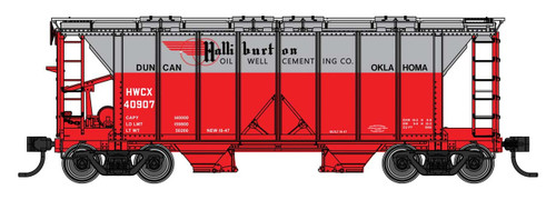WalthersMainline ~ HO Scale ~ ACF 1958 Cu Ft Covered Hopper ~ Halliburton HWCX #40909 ~ 910-49718