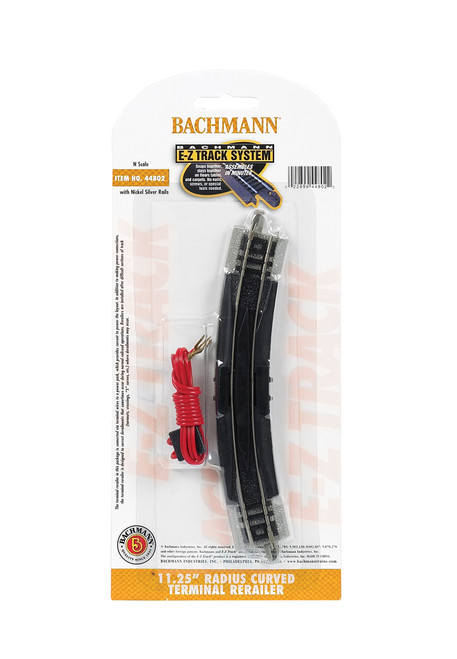 Bachmann ~ N Scale ~ 11.25" Radius Terminal Rerailer with Wire ~ 44802