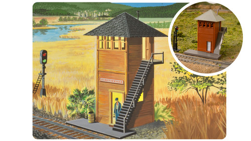 Bachmann ~ HO Scale ~ 75th Anniversary Plasticville® Switch Tower ~ 45197 Bachmann ~ HO Scale ~ 75th Anniversary Plasticville® Switch Tower ~ 45197