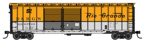 Walthers Mainline ~ HO Scale ~ 50' AAR Improved Double-Door Boxcar ~ Denver & Rio Grande Western #63743 ~ 910-46601