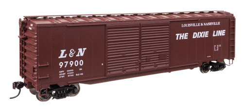 Walthers Mainline ~ HO Scale ~ 50' AAR Improved Double-Door Boxcar ~ Louisville & Nashville #97900 ~ 910-46607