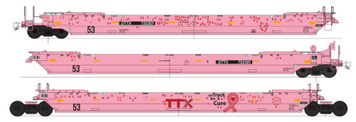 Intermountain ~ HO Scale Maxi IV Intermodal Well Car ~ 3-Unit Set ~ Trailer Train #732301 ~ 47371-01