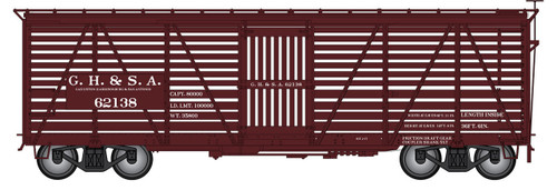 Intermountain ~ HO Scale ~ Harriman 40' Stock Car ~ Galveston Harrisonburg & San Antonio #62170 ~ 39019-05 Intermountain ~ HO Scale ~ Harriman 40' Stock Car ~ Galveston Harrisonburg & San Antonio #62170 ~ 39019-05