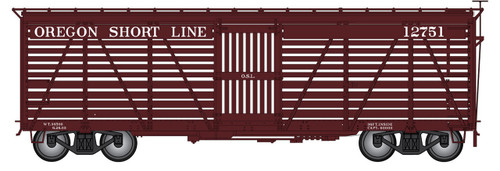 Intermountain ~ HO Scale ~ Harriman 40' Stock Car ~ Oregon Short Line #12754 ~ 39033-04
