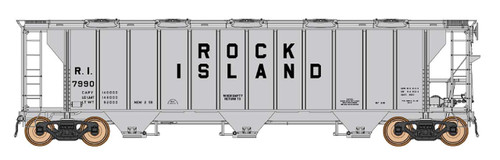 Intermountain ~ HO Scale ~ ACF 2927 Covered Hopper ~ Rock Island #7992 ~ 449007-02