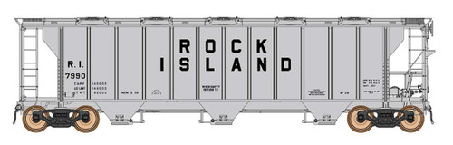 Intermountain ~ HO Scale ~ ACF 2927 Covered Hopper ~ Rock Island #7997 ~ 449007-05