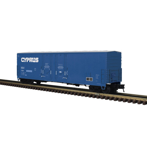 Atlas ~ O Scale ~ Master ~ 2 Rail ~ 53' Evans Double Plug Box Car ~ Cyprus USLX ~ 3002984 Atlas ~ O Scale ~ Master ~ 2 Rail ~ 53' Evans Double Plug Box Car ~ Cyprus USLX ~ 3002984