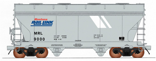 Intermountain ~ HO Scale ~ ACF 2-Bay Covered Hopper ~ Montana Rail Link #9017 ~ 46525-15