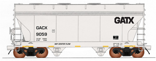 Intermountain ~ HO Scale ~ ACF 2-Bay Covered Hopper ~ GACX #9054 ~ 46553-01