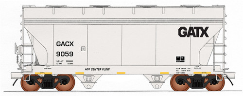 Intermountain ~ HO Scale ~ ACF 2-Bay Covered Hopper ~ GACX #9229 ~ 46553-05