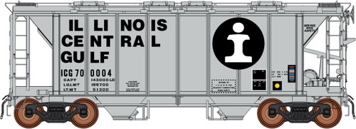 Intermountain ~ HO Scale ~ 1958 Cu. Ft. Covered Hopper ~ Illinois Central Gulf #700038 ~ 48692-02