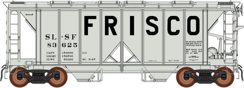 Intermountain ~ HO Scale ~ 1958 Cu. Ft. Covered Hopper ~ Frisco #83677 ~ 48695-03