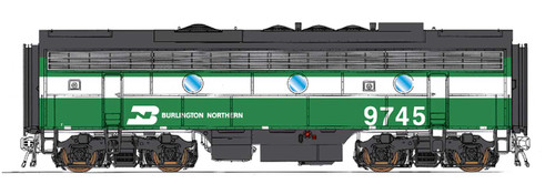 Intermountain ~ HO Scale ~ EMD F7B ~ Burlington Northern #9745 ~ DCC Silent ~ 49548-01