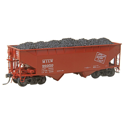 Kadee ~ HO Scale ~ 50 Ton AAR "Standard" 2 Bay Open Hopper ~ Milwaukee Road MILW #96050 ~ 7529