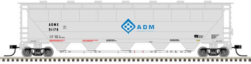 Atlas ~ N Scale ~ Trinity PD5000 Covered Hopper ~ Archer Daniels Midland #51076 ~ 50005665